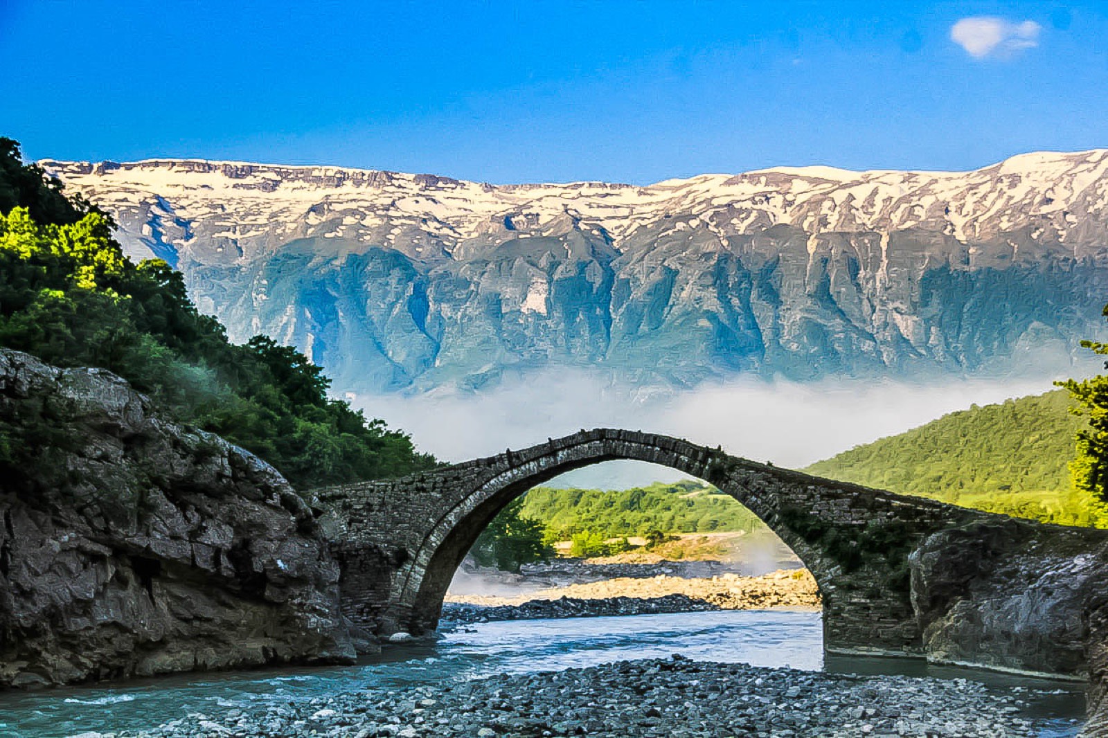 The town of Përmet in southern Albania