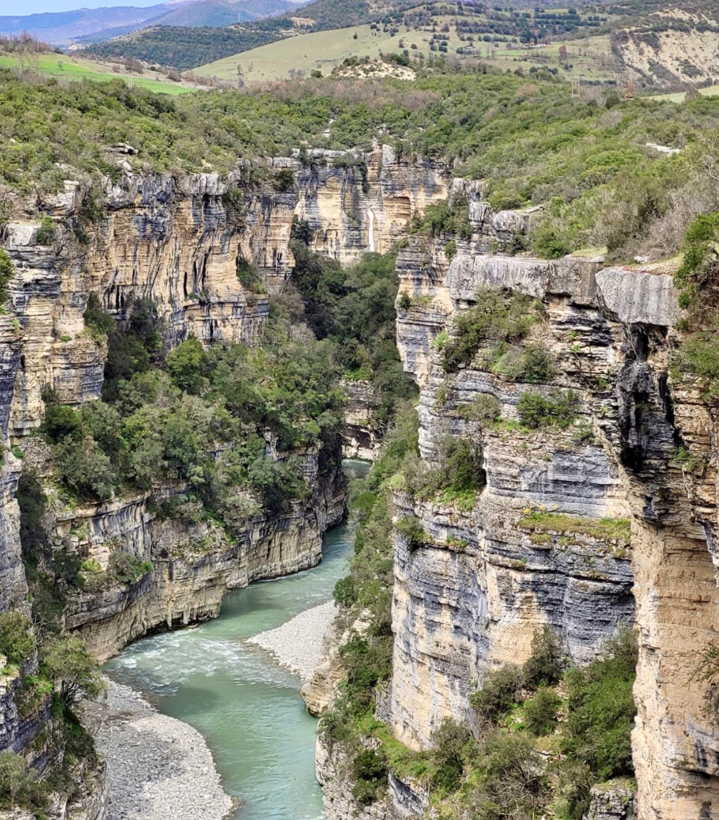 The dramatic Osumi Canyon in southern Albania